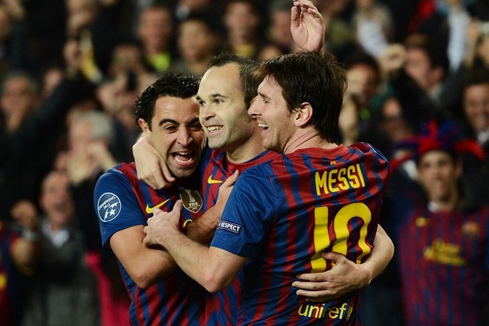Messi Iniesta Xavi