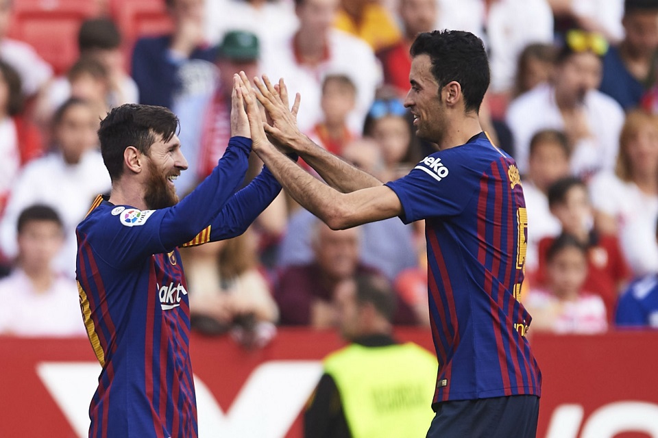 Messi dan Sergio Busquets