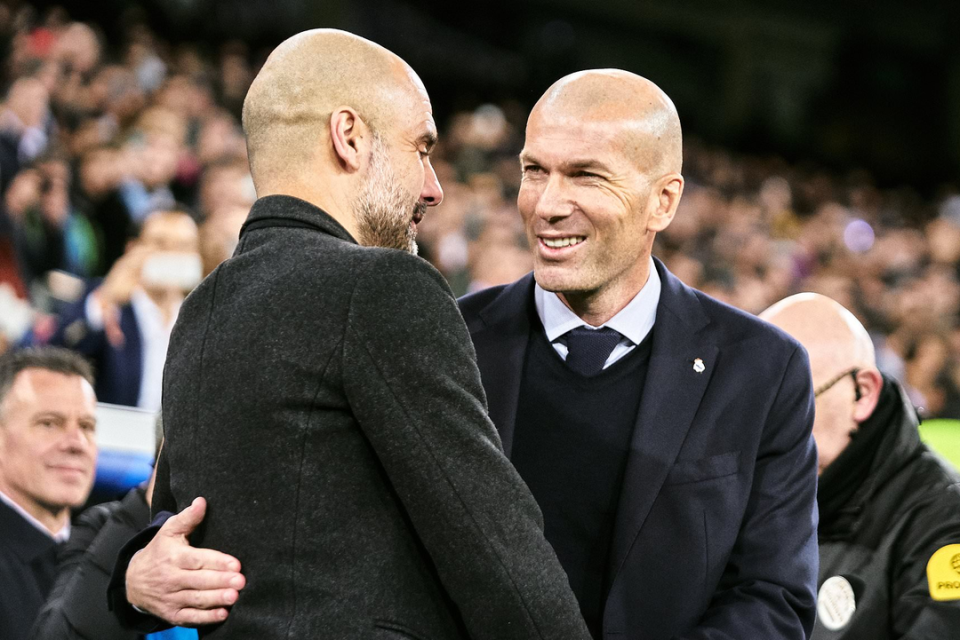 Catatan Head To Head Zidane vs Guardiola Sama Kuat