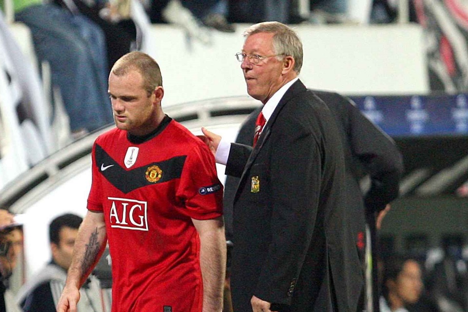 Wayne Rooney dan Sir Alex Ferguson