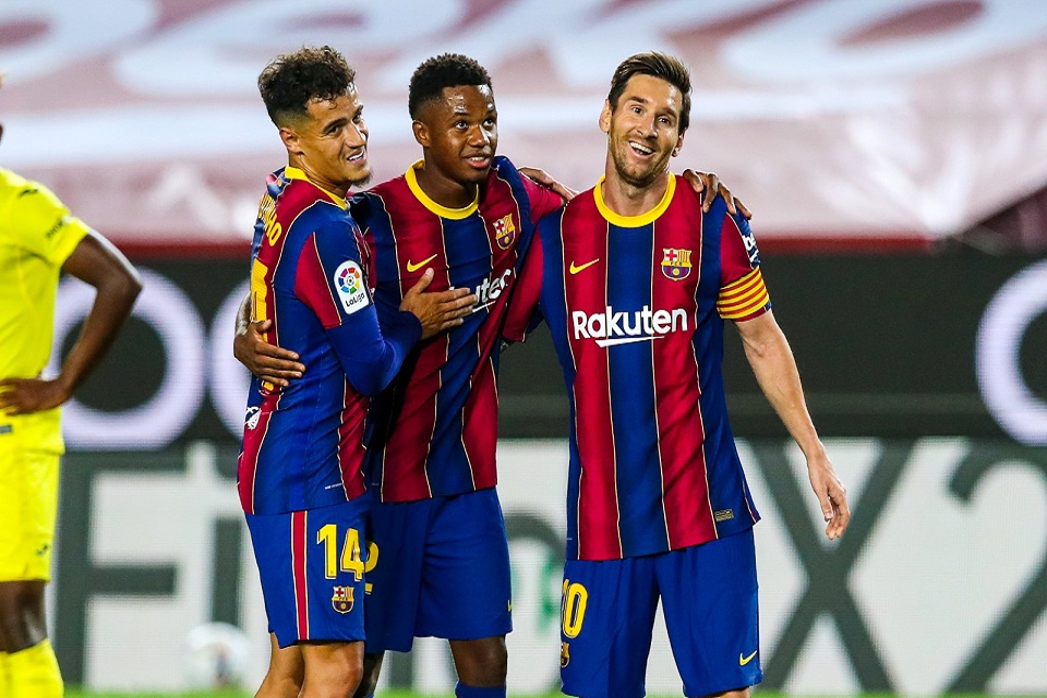 Dwigol Ansu Fati Bantu Barcelona Bungkam Villareal 4-0