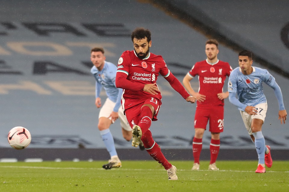 Mohamed Salah sukses menjadi Algojo penalti saat melawan Manchester City