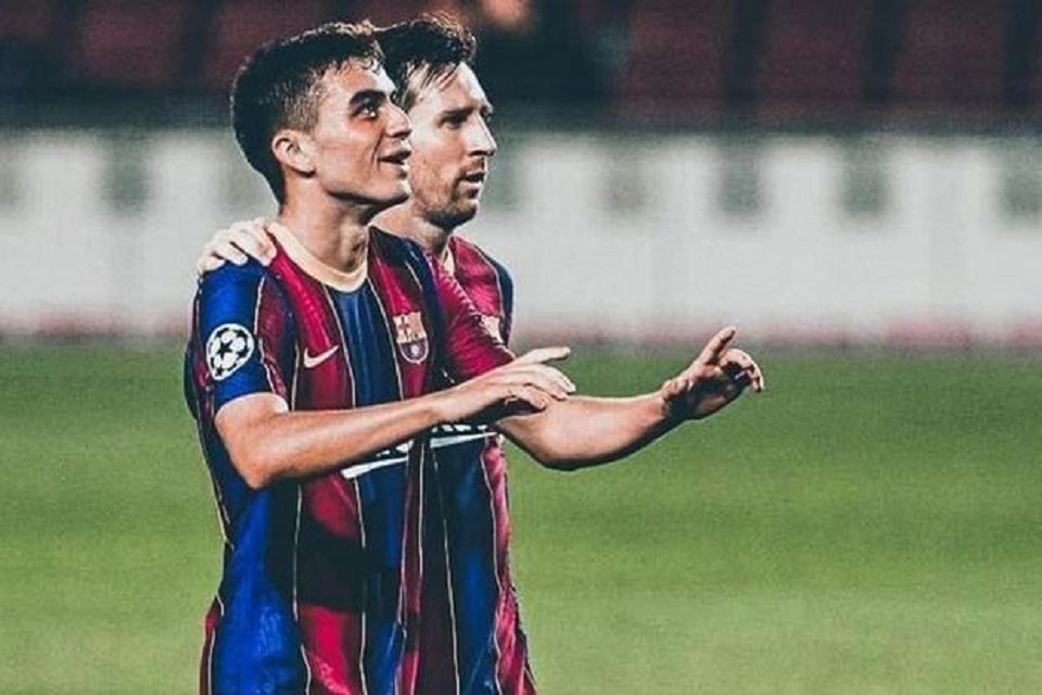 Pedri Gonzales dan Lionel Messi