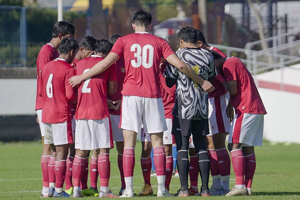 Timnas Indonesia U-19 sedang berkumpul sebelum memulai latih tanding
