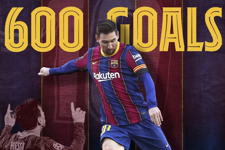 Lionel Messi Cetak Gol Ke-600 Dengan Nomor 10