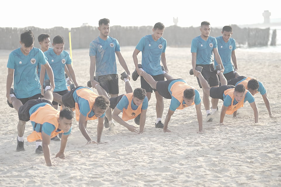 Sampai di Dubai, Pemain Timnas Langsung Latihan