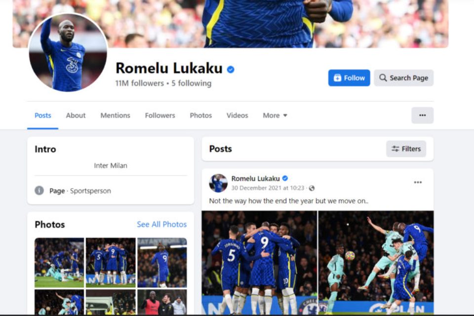 Makin Panas! Lukaku Ubah Biodata Facebook Pribadi Jadi Inter Milan