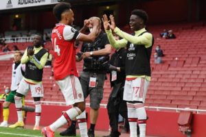 Bagi Bukayo Saka, Aubameyang Adalah Legenda di Arsenal