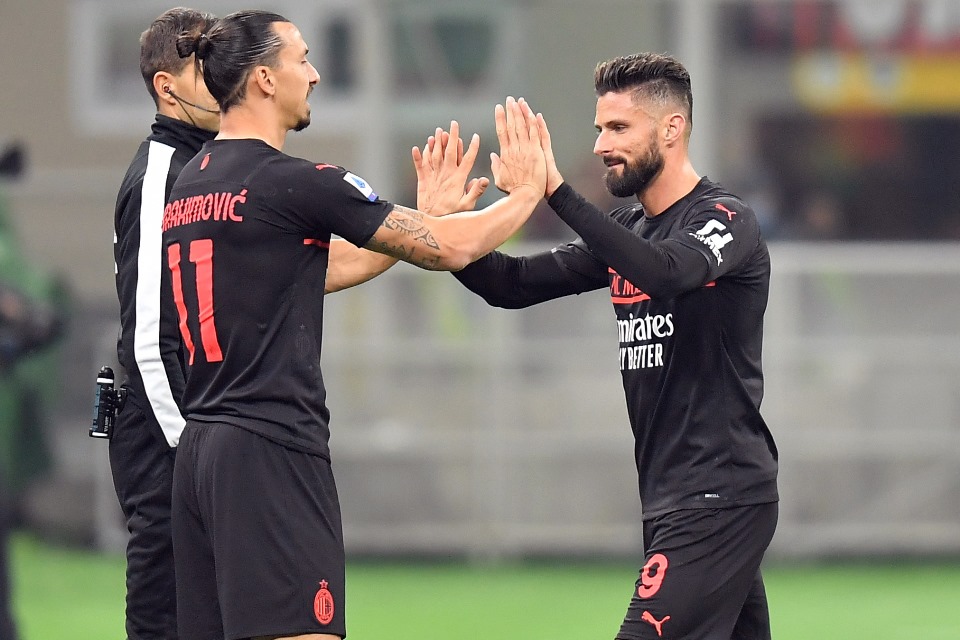 Bukan Saingan, Ibrahimovic Dengan Giroud Mentor Buat Skuad Muda AC Milan