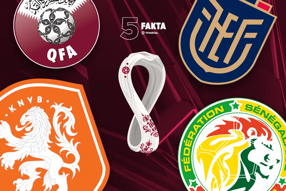 5 Fakta Grup A Piala Dunia 2022 ( Logo Timnas Qatar, Senegal, Ekuador, Belanda)