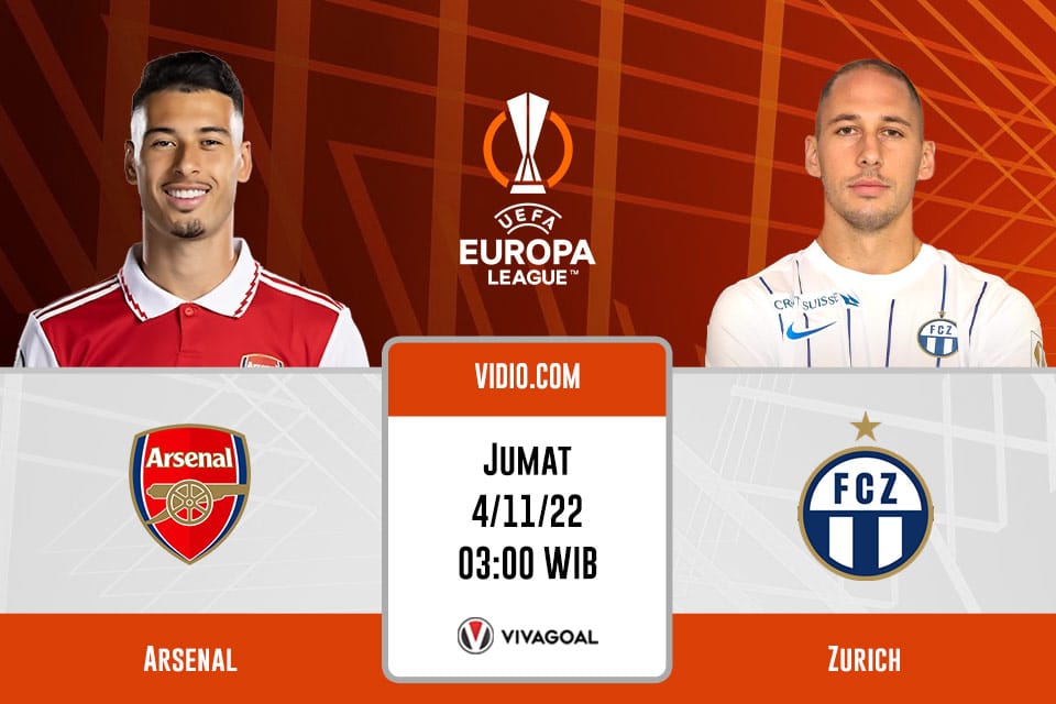 Arsenal vs FC Zurich: Prediksi, Jadwal dan Link Live Streaming