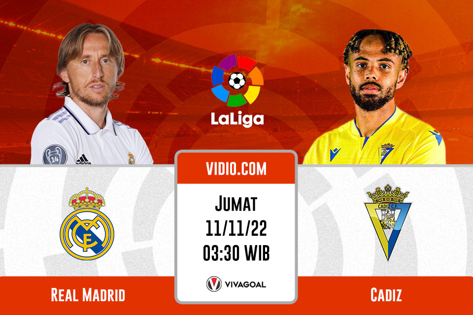Real Madrid vs Cadiz: Prediksi, Jadwal, dan Link Live Streaming