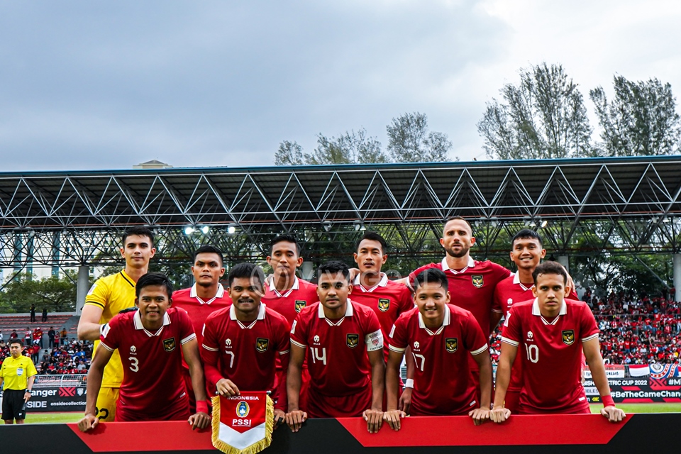 Timnas Indonesia saat berlaga di Piala AFF 2022.