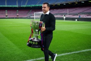 Meski Takluk dari Real Sociedad, Xavi Tetap Pimpin Selebrasi Kemenangan Barcelona