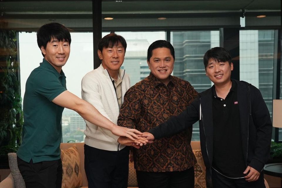 Kembali Bertemu! Erick Thohir dan Shin Tae-yong Bahas Timnas, Ronde Ketiga, AFF, Hingga SEA Games