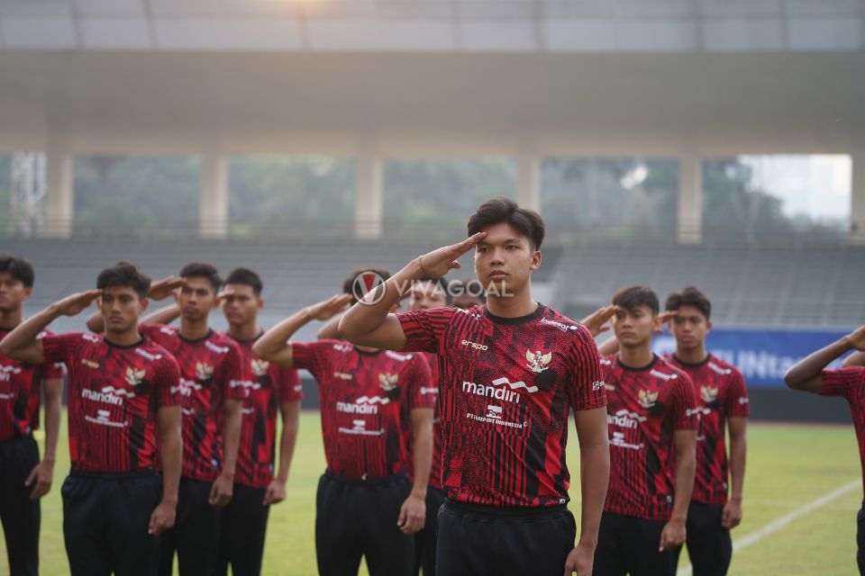 Peringati Kemerdekaan RI, Timnas Indonesia U-20 Lakukan Upacara Bendera Sebelum Latihan