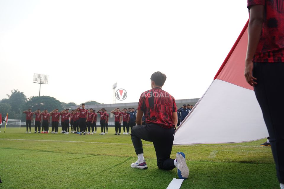 Peringati Kemerdekaan RI, Timnas Indonesia U-20 Lakukan Upacara Bendera Sebelum Latihan