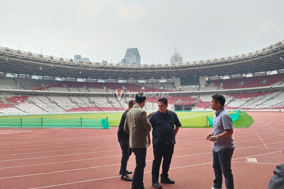 Jelang Laga Indonesia vs Jepang, Erick Thohir Sebut Rumput GBK Terbaik yang Pernah Ia Rasakan