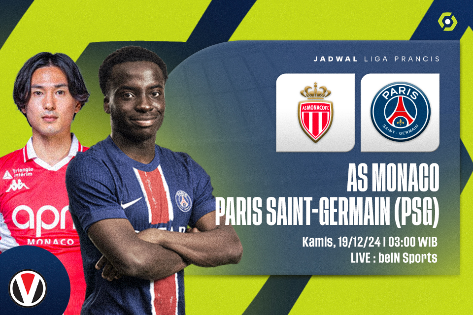 AS Monaco vs PSG: Prediksi, Jadwal, dan Link Live Streaming