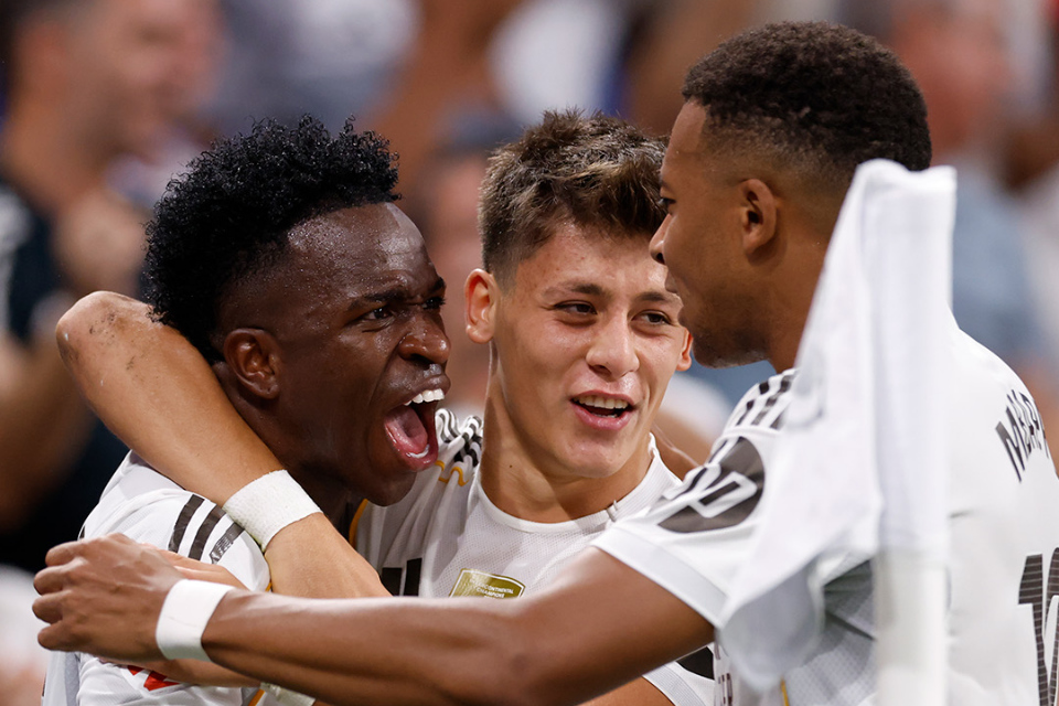 Vinicius Jr, Arda Guler, Kylian Mbappe.