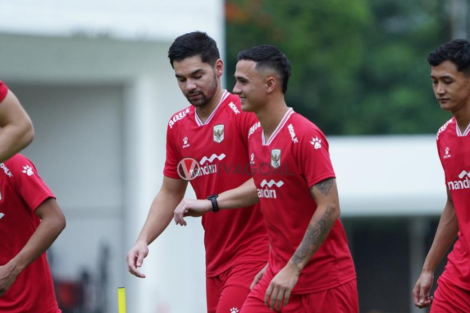 Sandy Walsh dan Eliano Reijnders di Sesi Latihan Timnas Indonesia