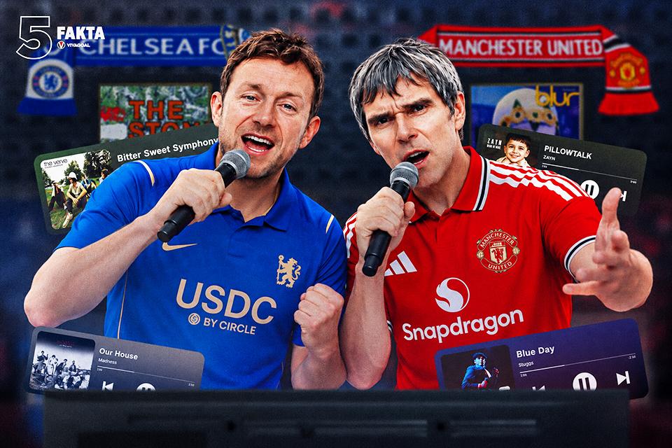 5 Fakta Musisi yang Mengidolai Chelsea dan Manchester United